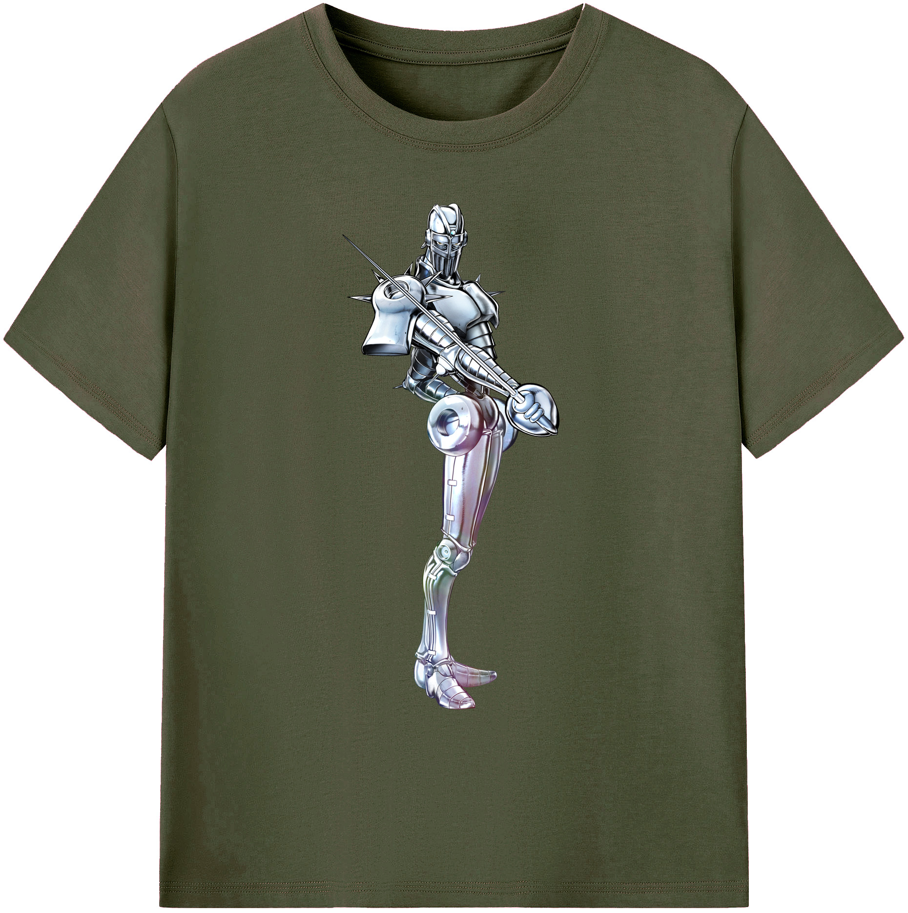 （画像用） ジョジョの奇妙な冒険 ジャン＝ピエール?ポルナレフ JoJo's Bizarre Adventure Jan Pierre Polnareff 綿100％ メンズ半袖Tシャツ｜肌触りやわらか＆通気性